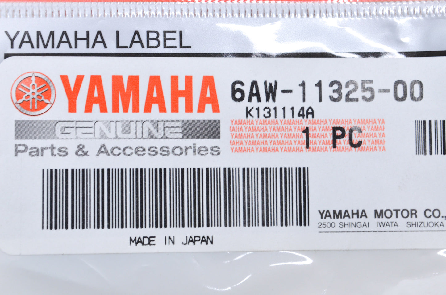 OEM Yamaha 6AW-11325-00-00 Anode NOS