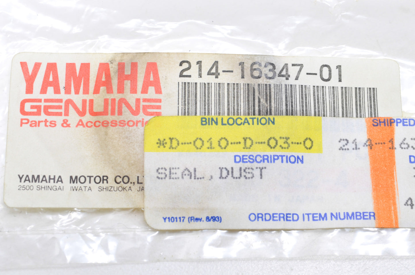 OEM Yamaha 214-16347-01-00 Dust Seal NOS