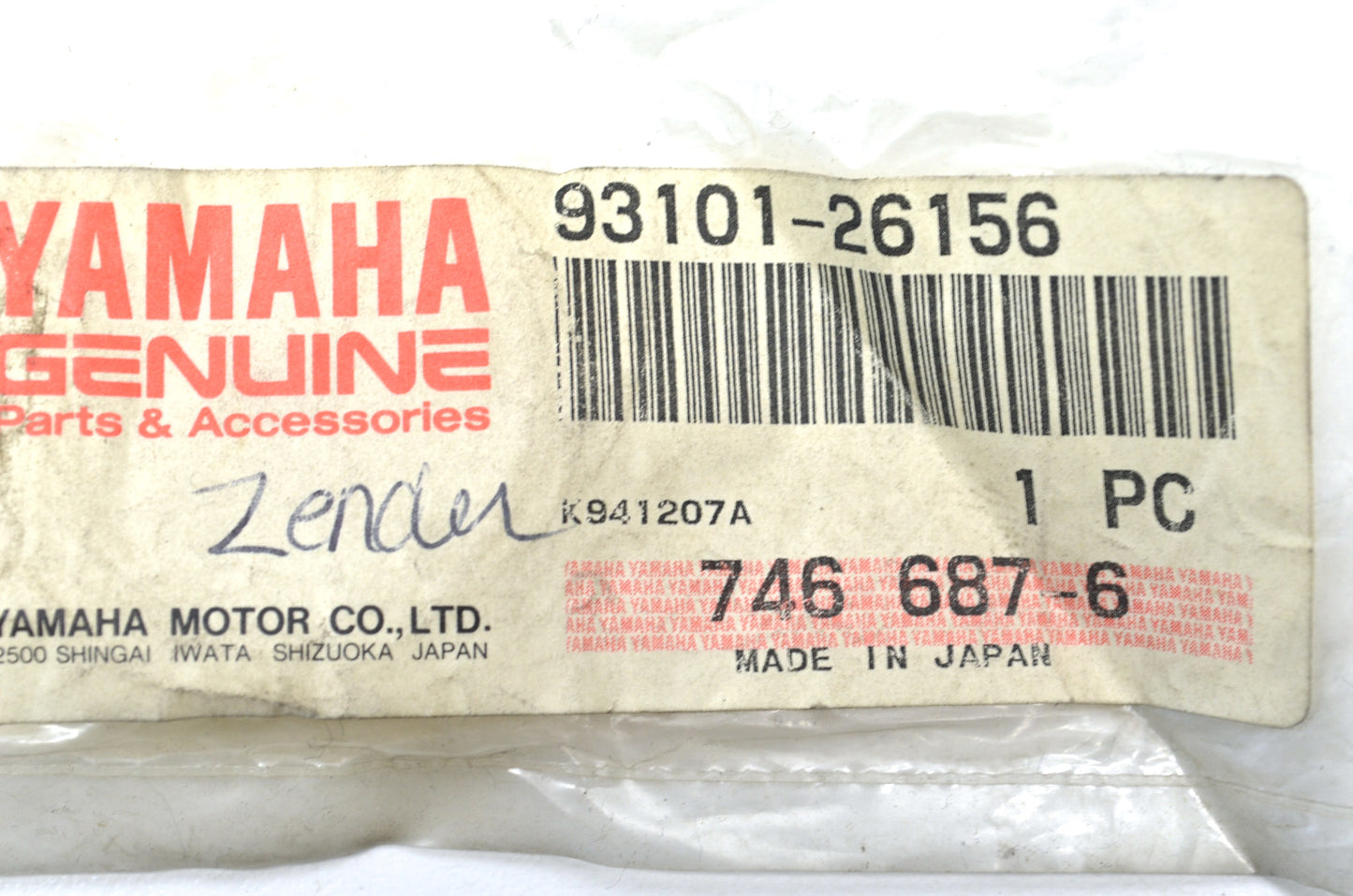 OEM Yamaha 93101-26156-00 Oil Seal Type S NOS