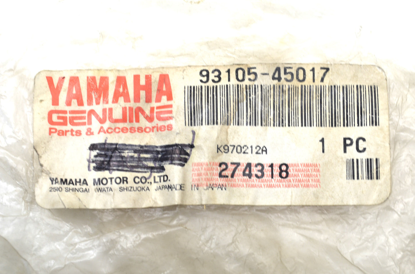 OEM Yamaha 93105-45017-00 Oil Seal Type SDD NOS