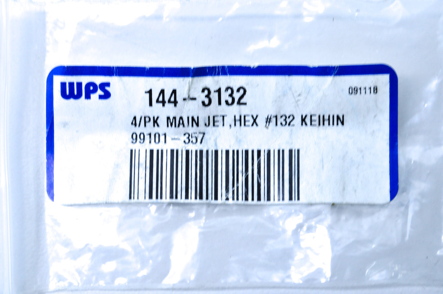 Keihin 144-3132 Hex Main Jet #132 NOS