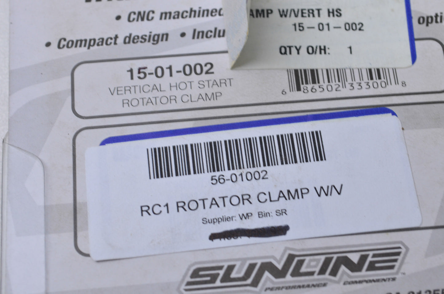 Sunline 56-01002, 15-01-002 Vertical Hot Start NOS