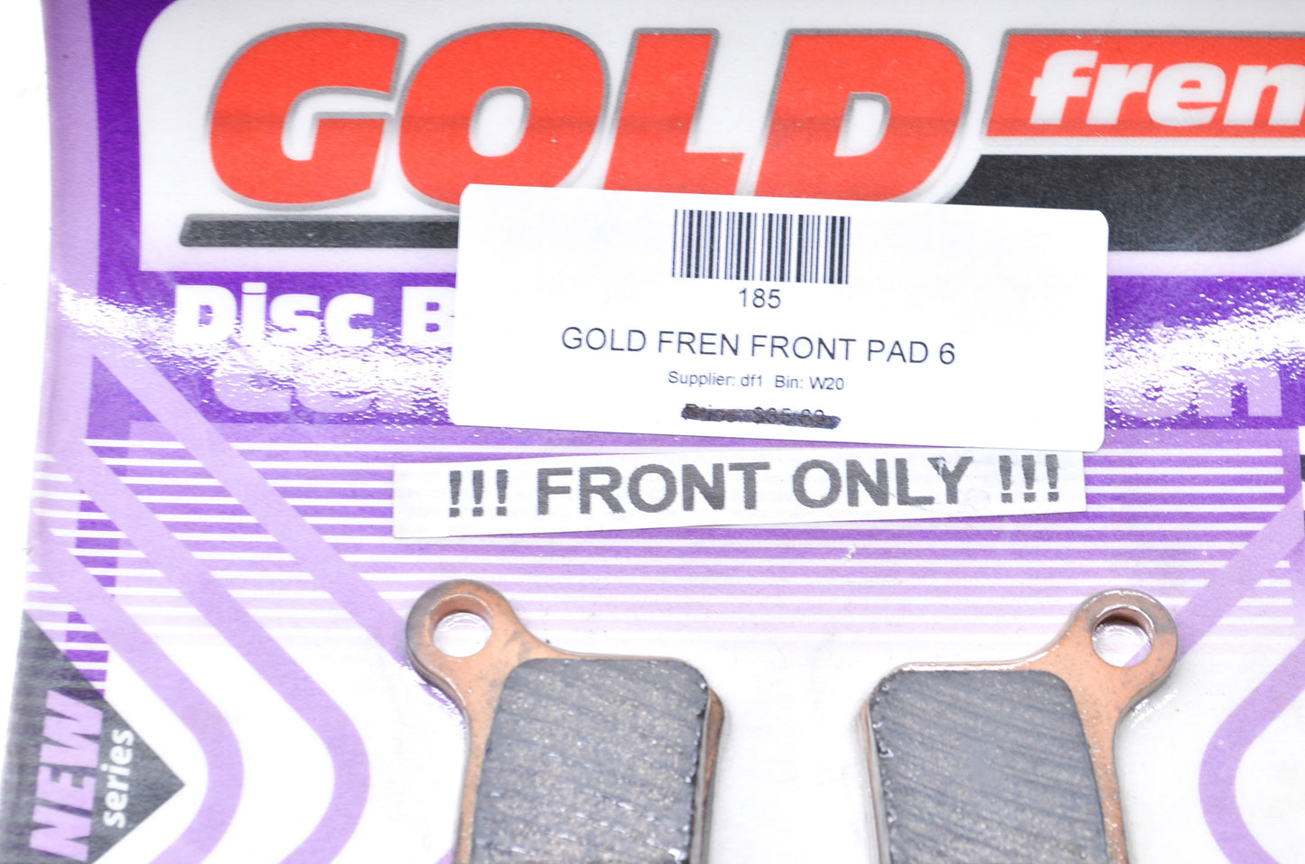 Gold Fren 185 Front Disc Brake Pads Type NOS