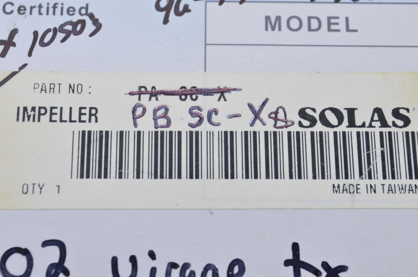 Solas PB-SC-X Impeller NOS