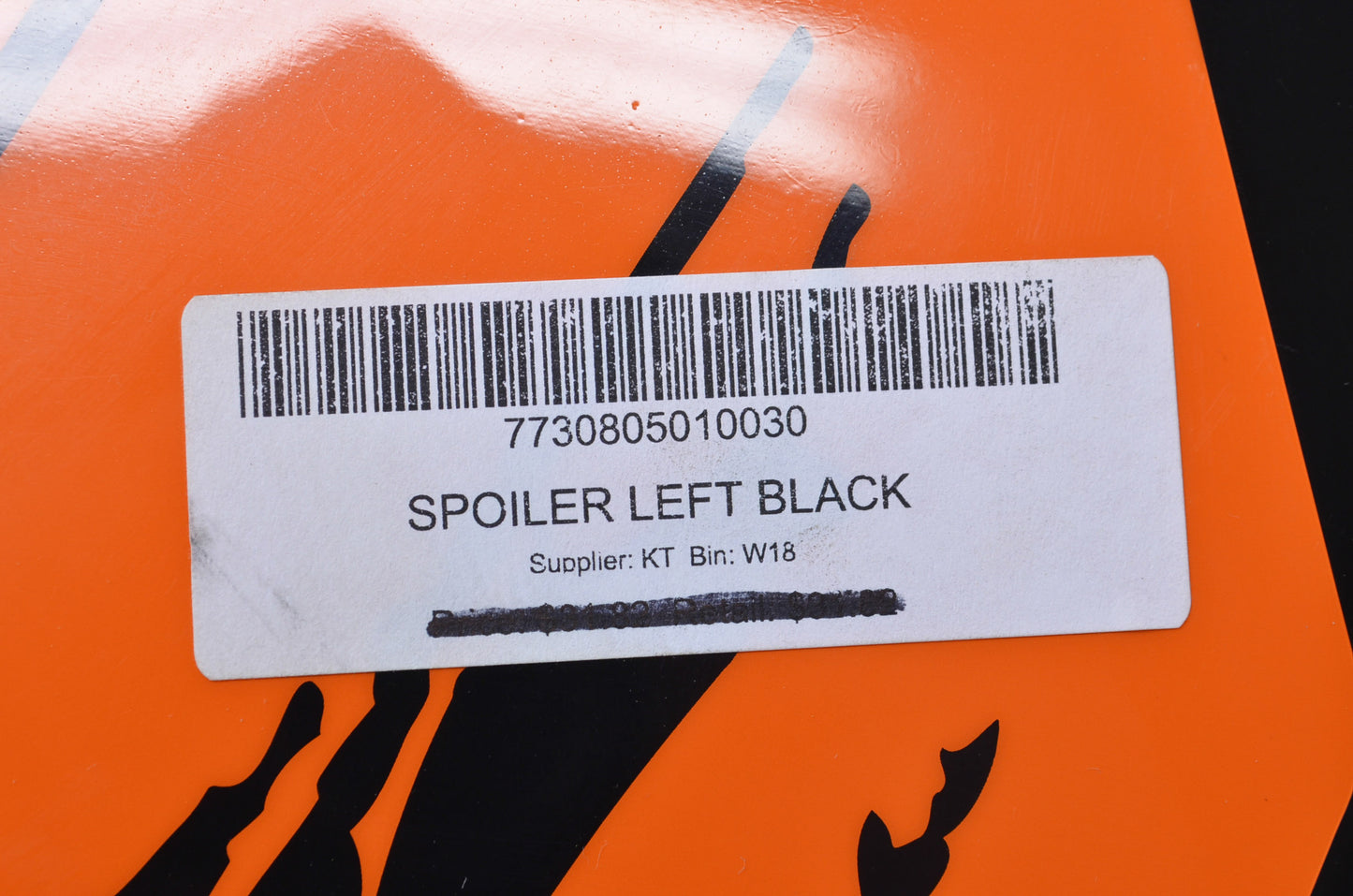 OEM KTM 7730805010030 Left Black Spoler NOS