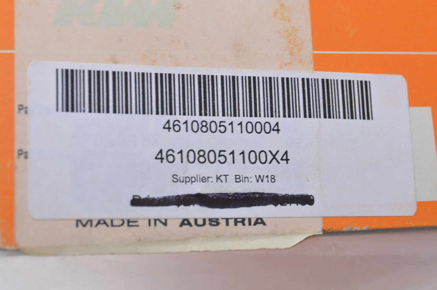 OEM KTM 46108051100X4 Orange Right Shroud NOS