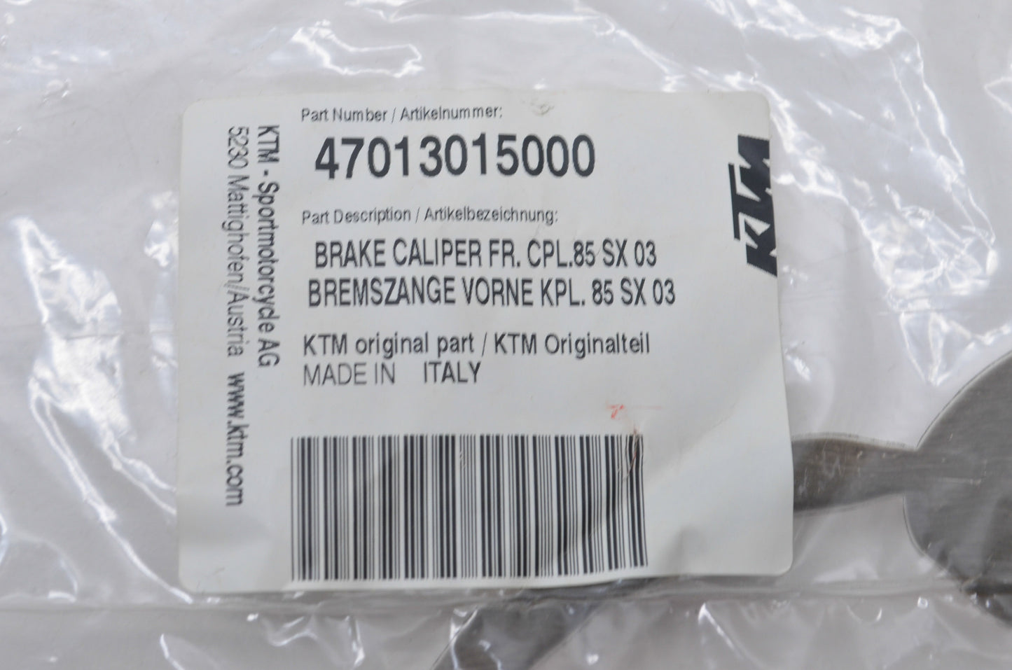New OEM KTM Front Brake Caliper NOS