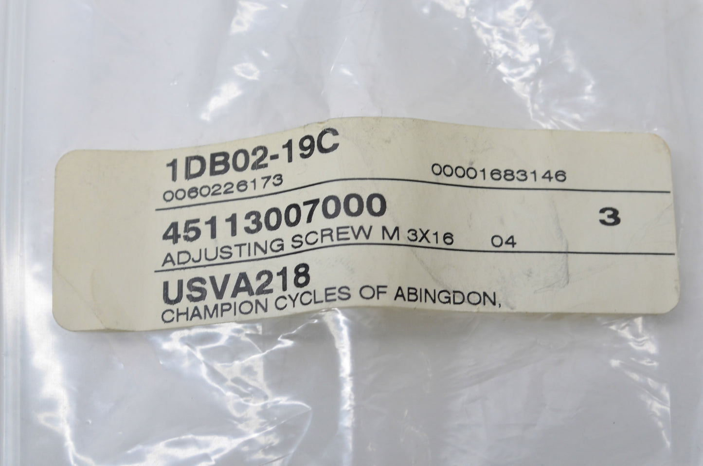 OEM KTM 45113007000 Adjusting Screw M3x16 NOS