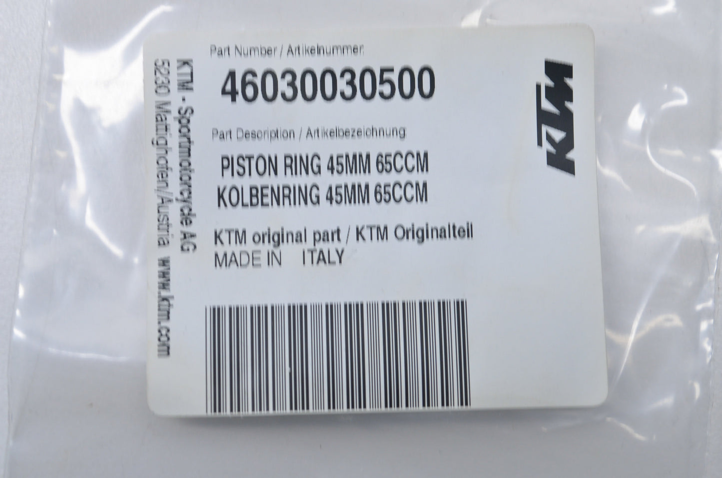 OEM KTM 46030030500 Piston Ring NOS