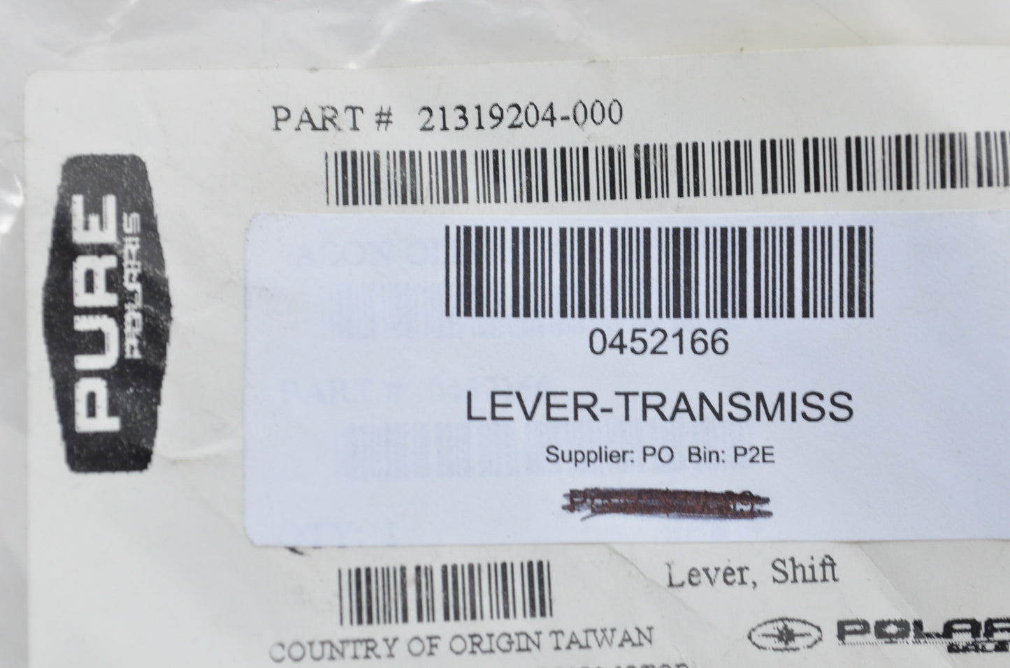 OEM Polaris 452166 Transmission Lever NOS