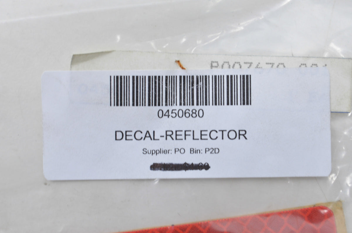 OEM Polaris 0450680 Rear Rack Side Reflector Decal NOS