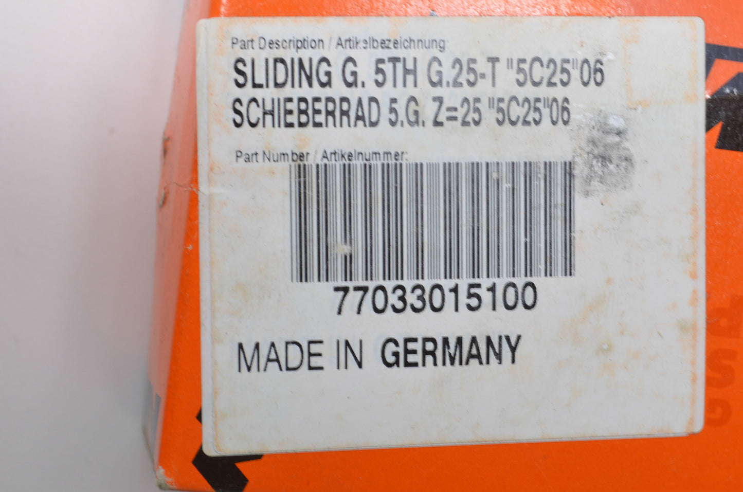 OEM KTM 77033015100 Sliding Gear 5th Gear NOS
