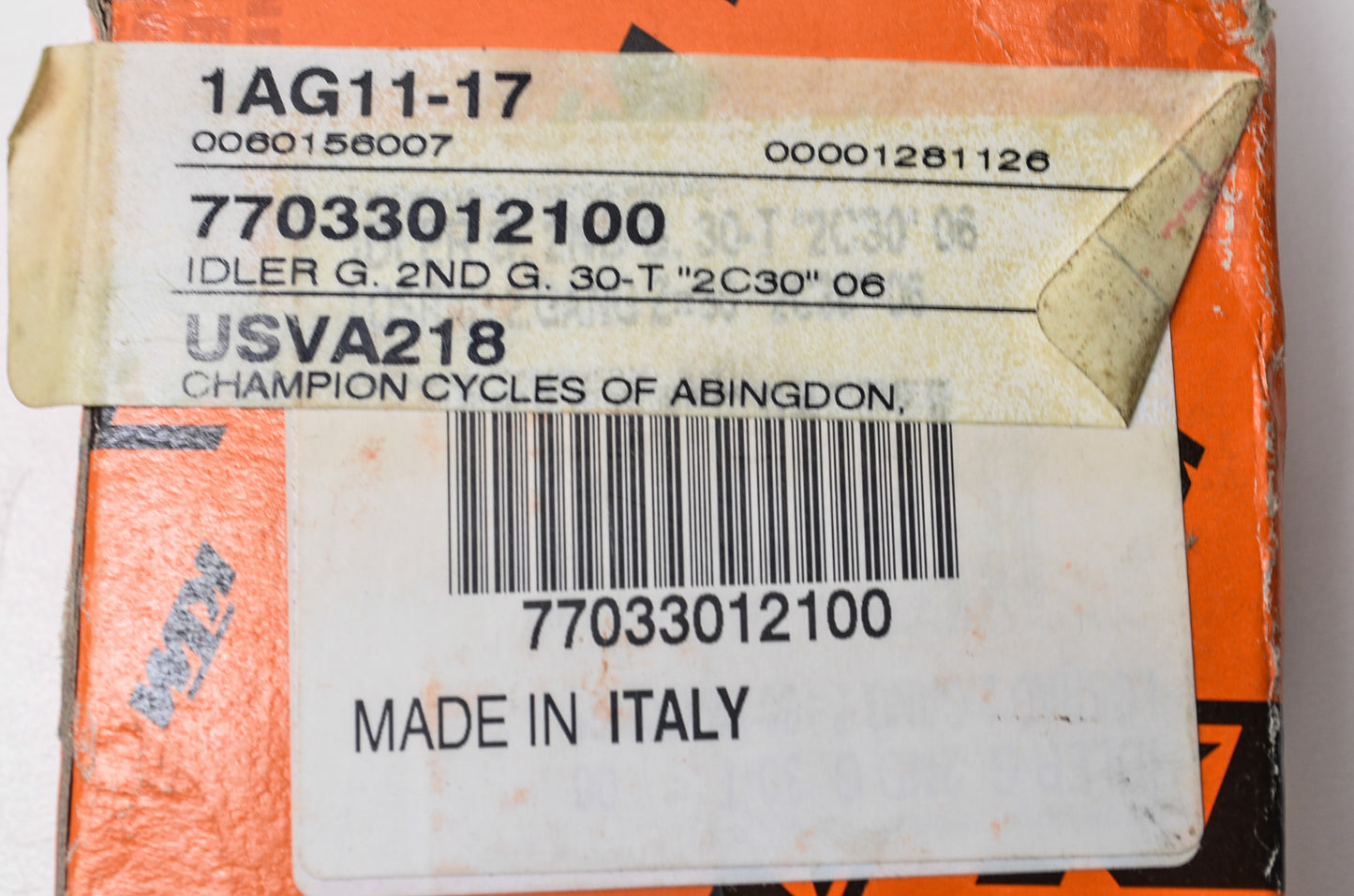 OEM KTM 77033012100 Idler Gear 2nd Gear NOS