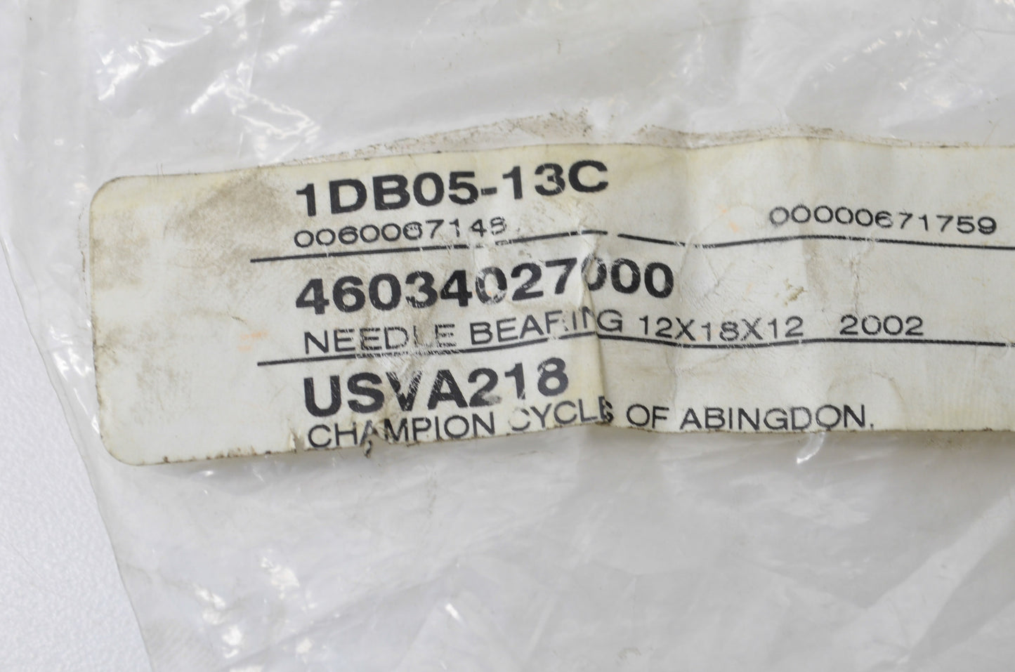 OEM KTM 46034027000 Needle Bearing 12X18X12 NOS