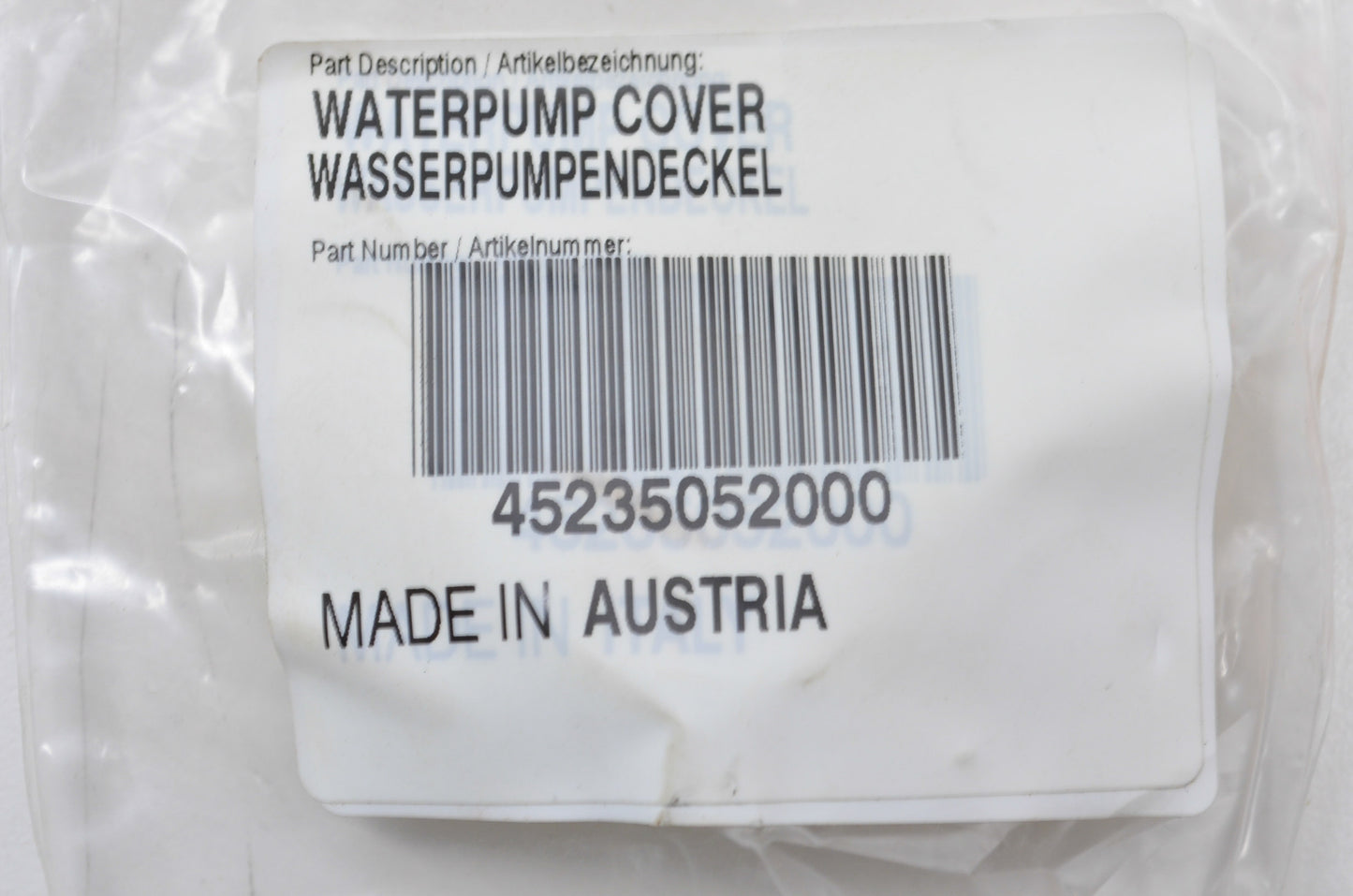 New OEM KTM 45235052000 Water Pump Cover NOS
