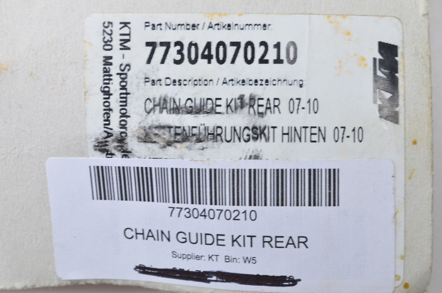 New OEM KTM Rear Chain Guide Kit NOS