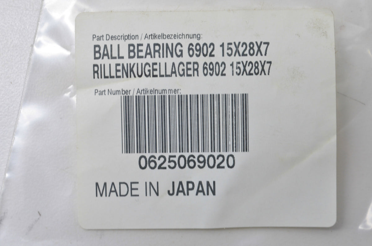 OEM KTM 0625069020 Ball Bearing 6902 15X28X7 NOS