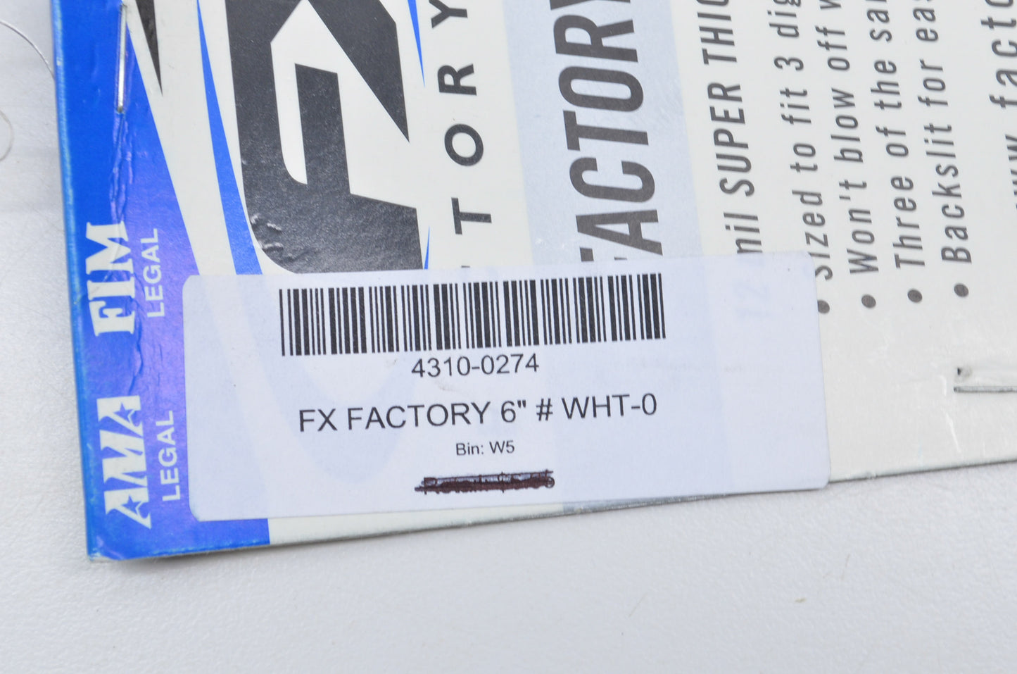 Factory Effex 4310-0274 6" White # 0 Kit NOS