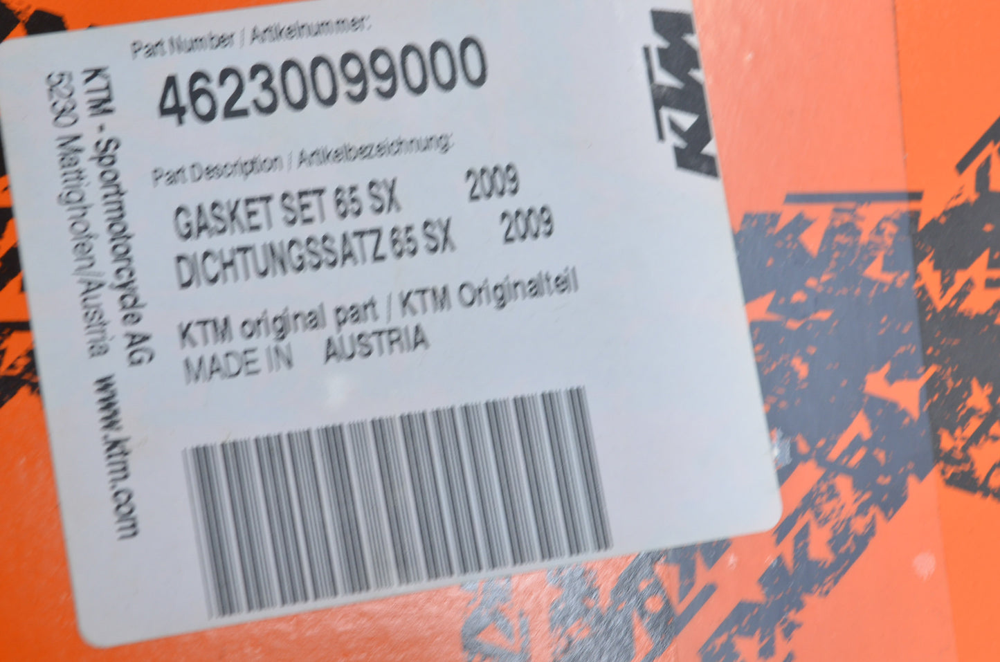 OEM KTM 46230099000 Gasket Set NOS