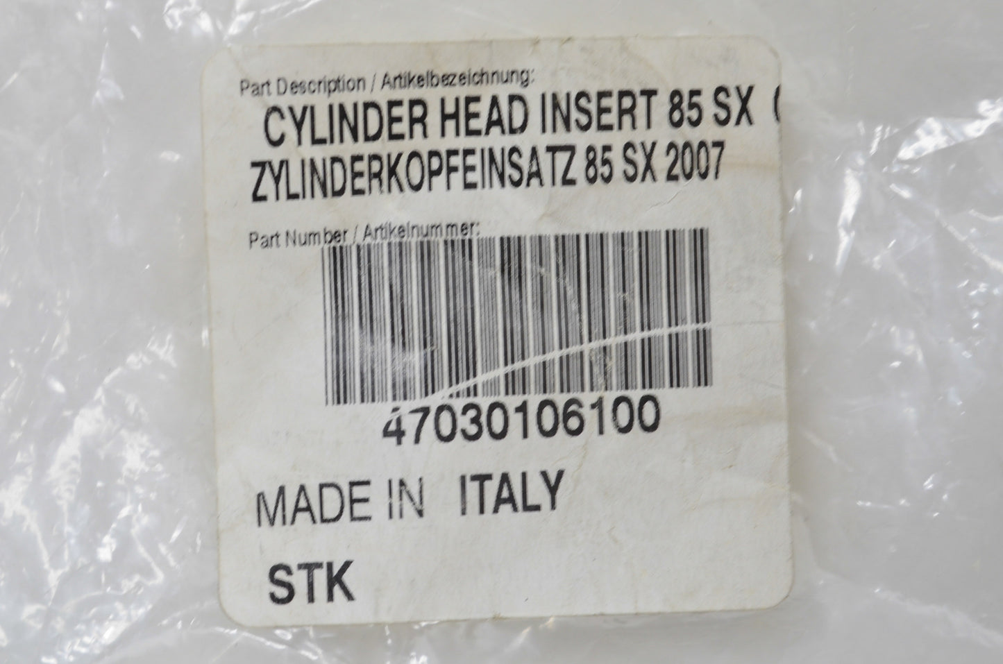 OEM KTM 47030106100 Cylinder Head Insert NOS