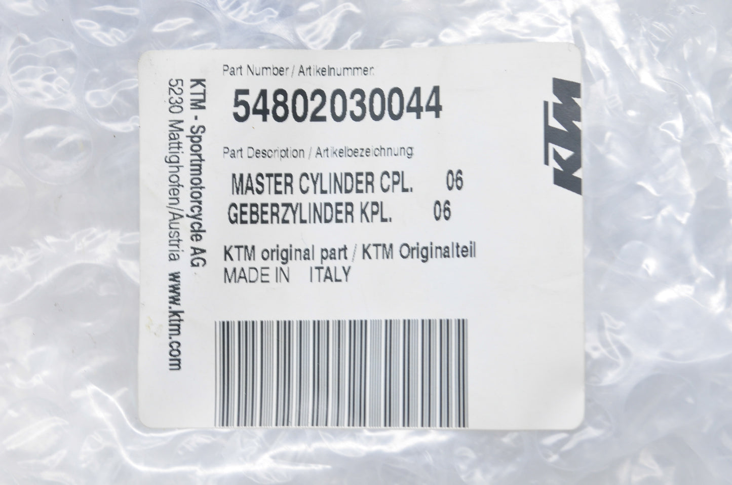 New OEM KTM Master Cylinder NOS