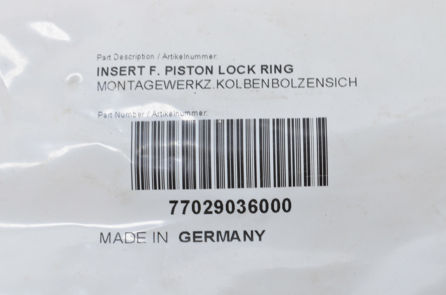 OEM KTM 77029036000 Piston Lock Ring Insert NOS