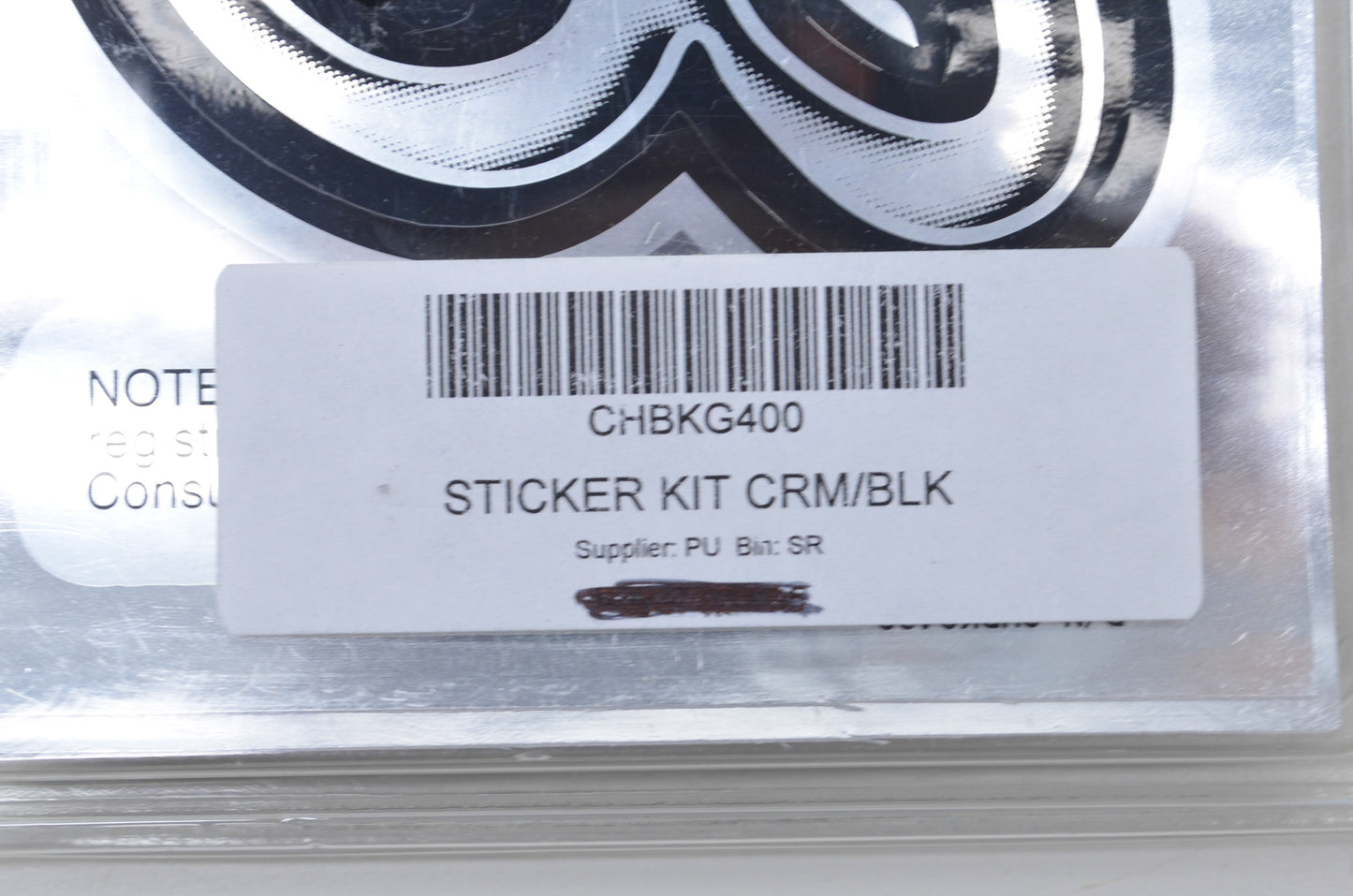 Black/Silver Number & Letter Sticker/Decal Kit NOS
