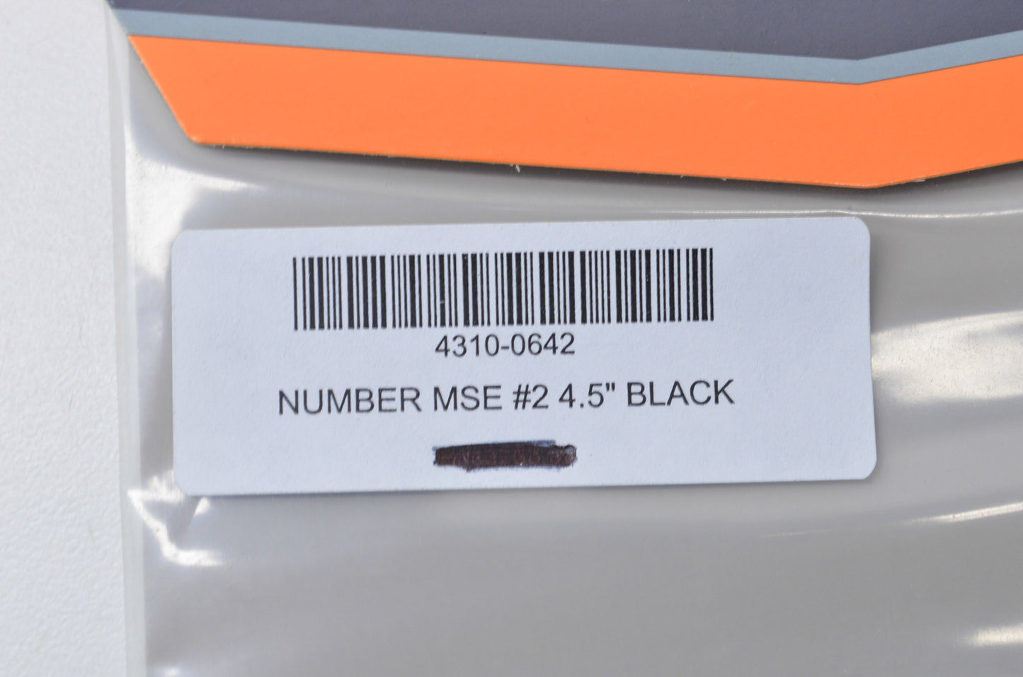 New Moose Racing Black Race Number Kit #2 4.5' NOS