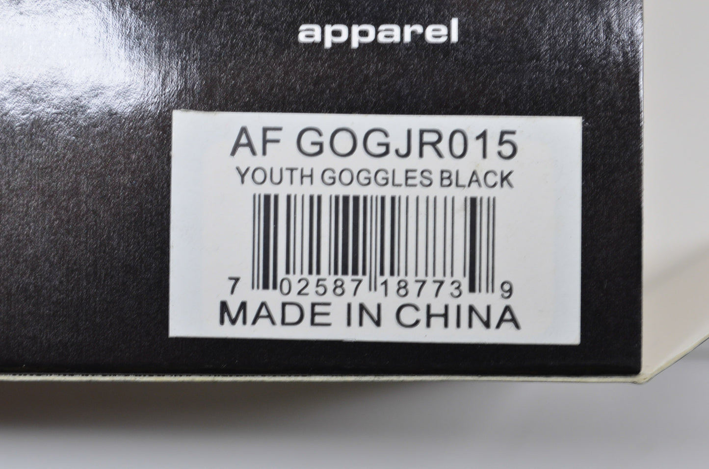 Fulmer AFGOGJR015 Youth Black Goggles NOS