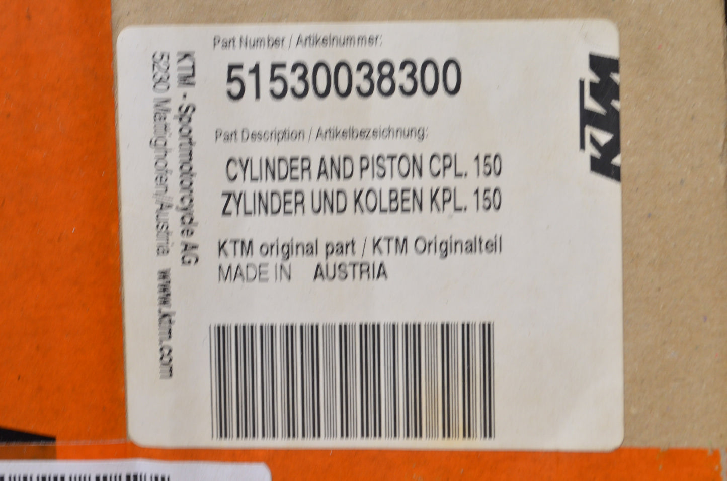 Piston Cylinder Kit NOS