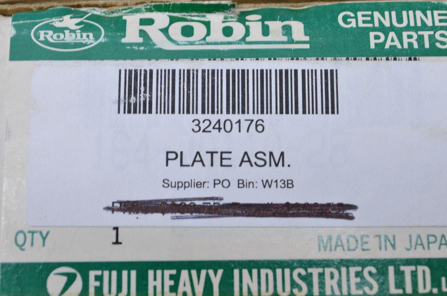 OEM Polaris 3240176 Plate Assembly NOS