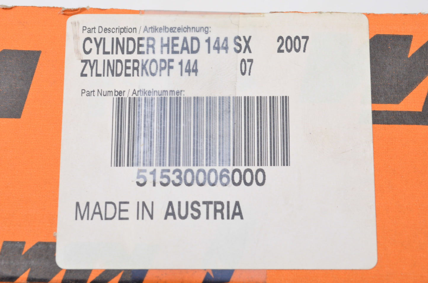 New OEM KTM Cylinder Head NOS