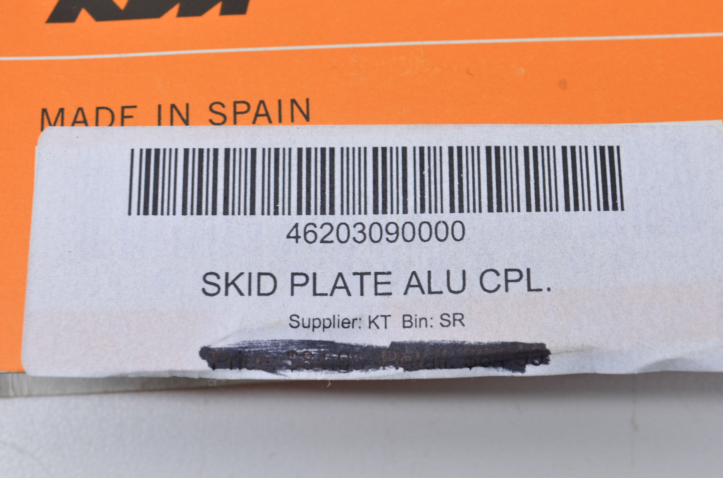OEM KTM 46203090000 Aluminum Skid Plate NOS