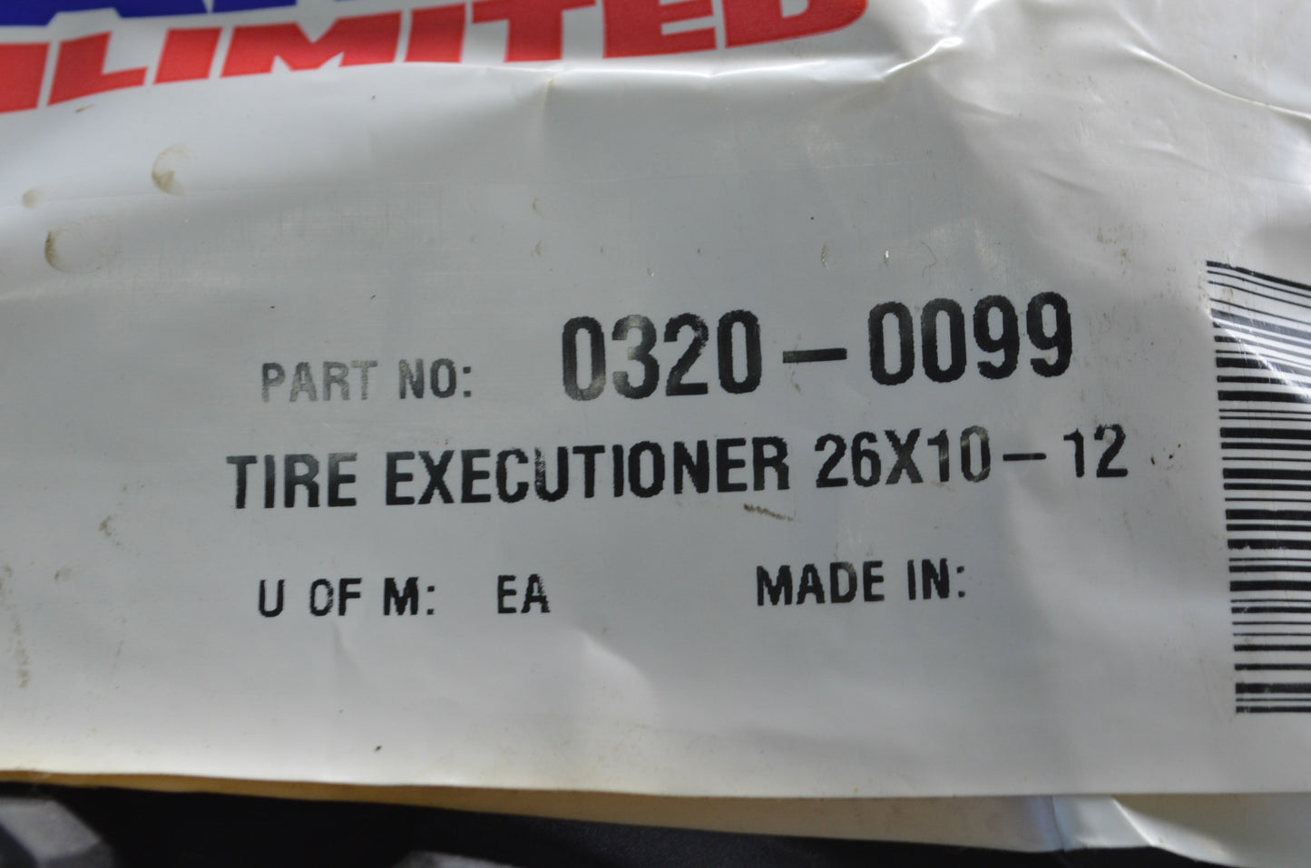Kenda 0320-0099 Executioner 26X10-12 Tire NOS