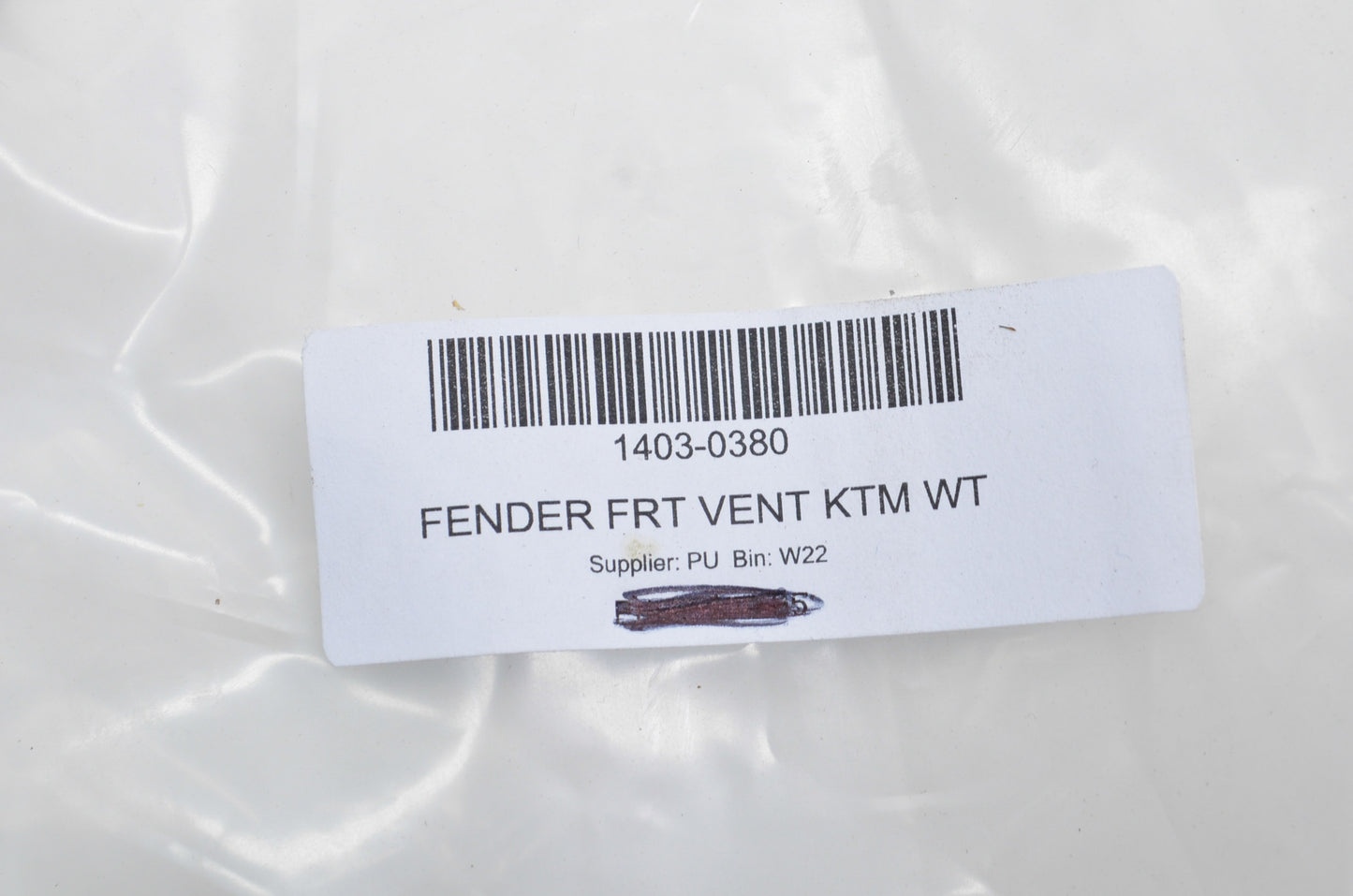Cycra 1403-0380 KTM White Fender NOS