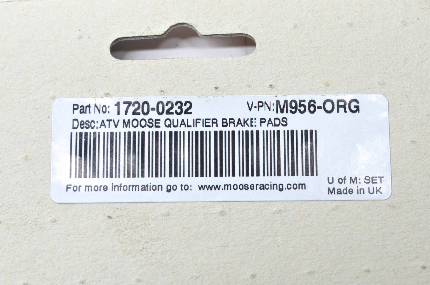 Moose Racing M956-ORG, 1720-0232 Brake Pads NOS