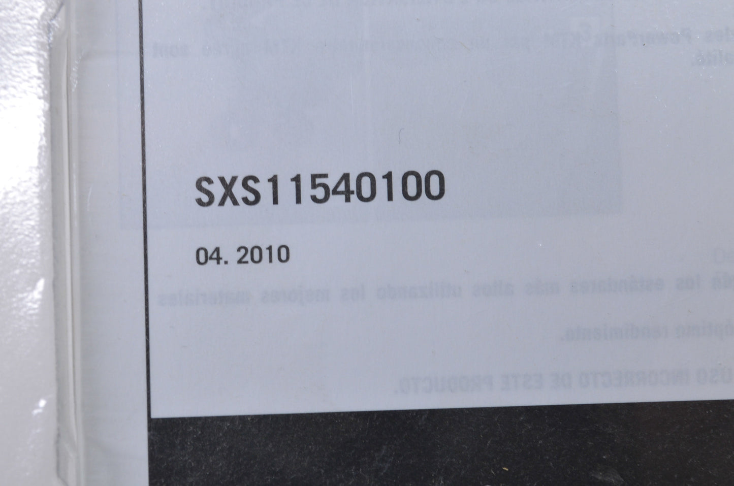 OEM KTM SXS11540100 Factory Start NOS