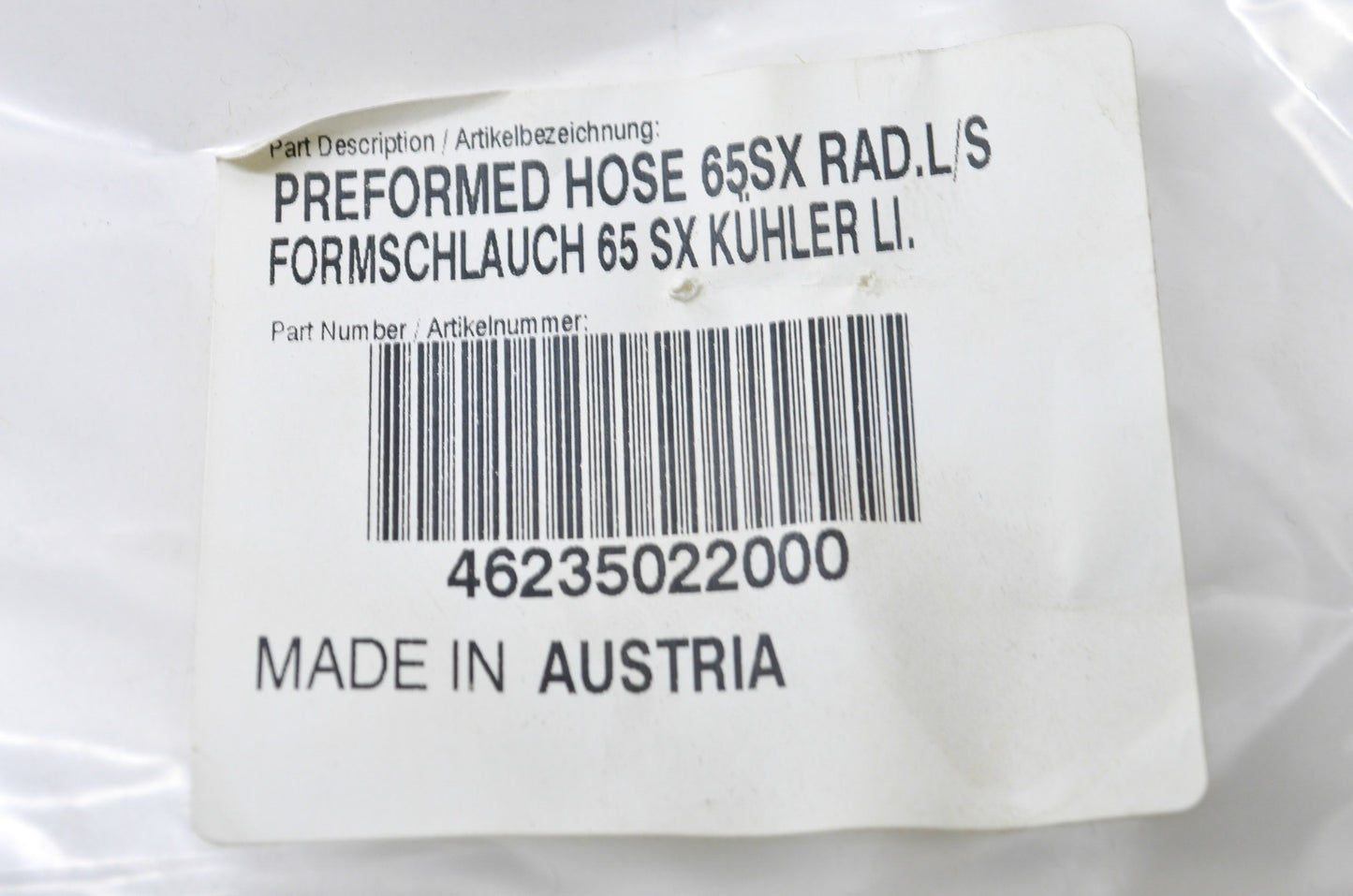 OEM KTM 46235022000 Performance Hose NOS