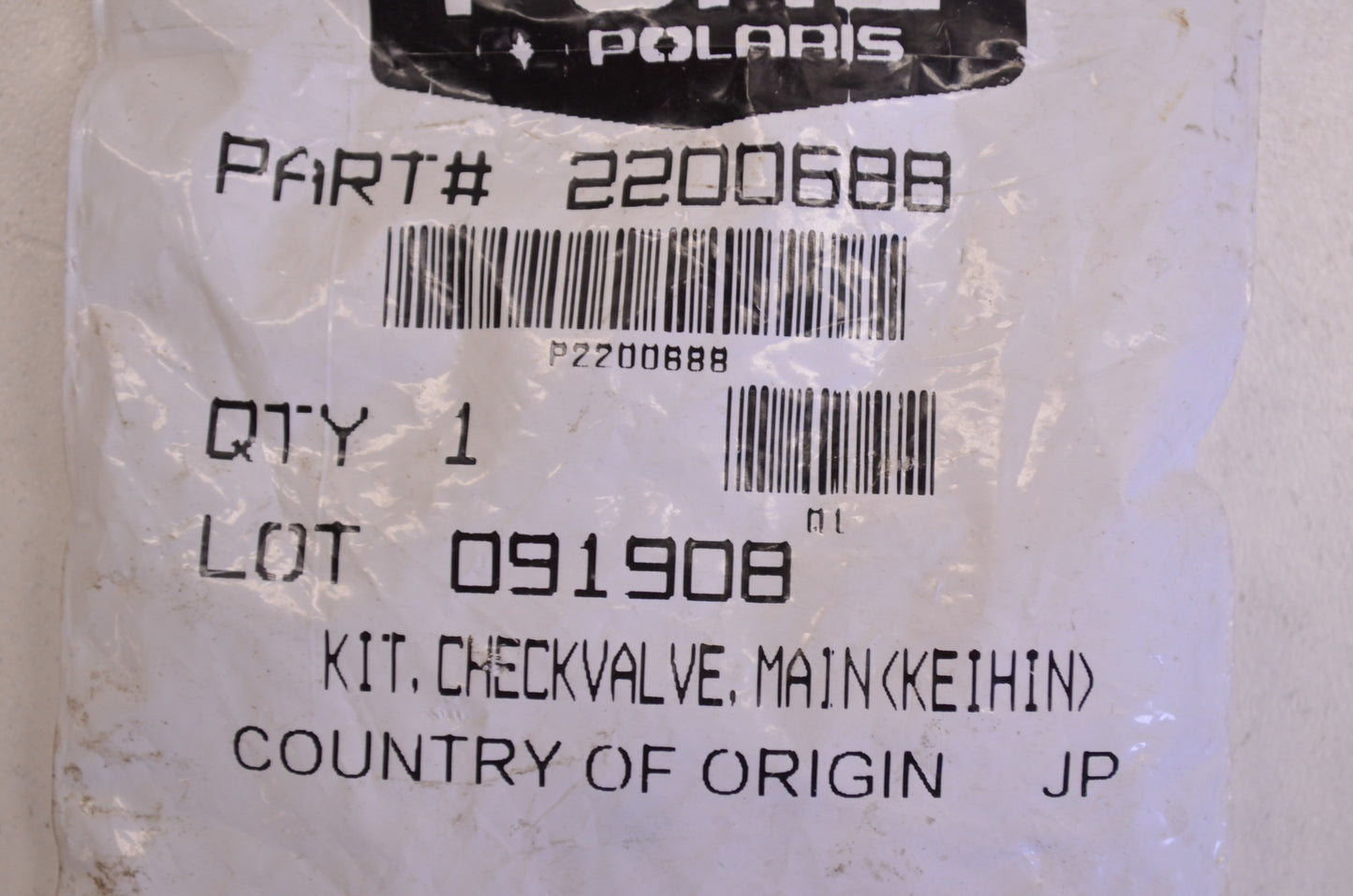 OEM Polaris 2200688 Main Check Valve Kit NOS