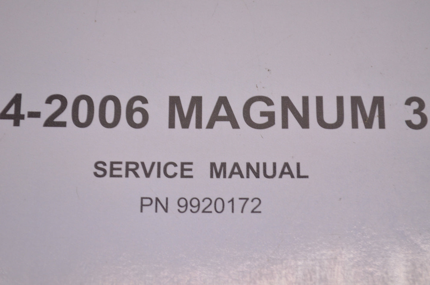 OEM Polaris 9920172 Service Manual 06 Magnum 330 4X4