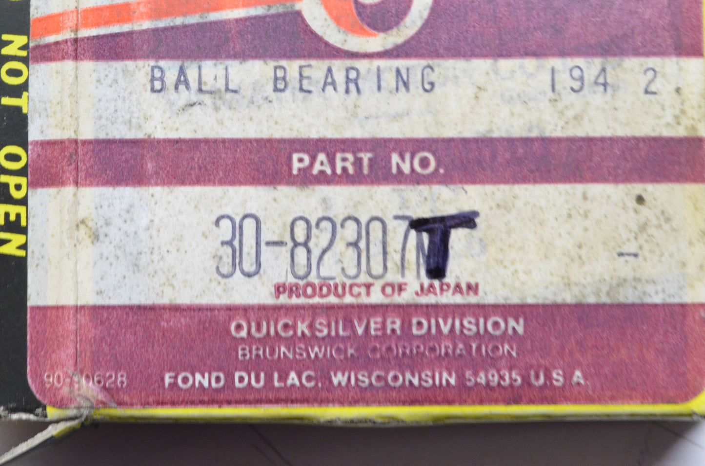 OEM Mercury 30-82307T, 30-82307M Ball Bearing NOS