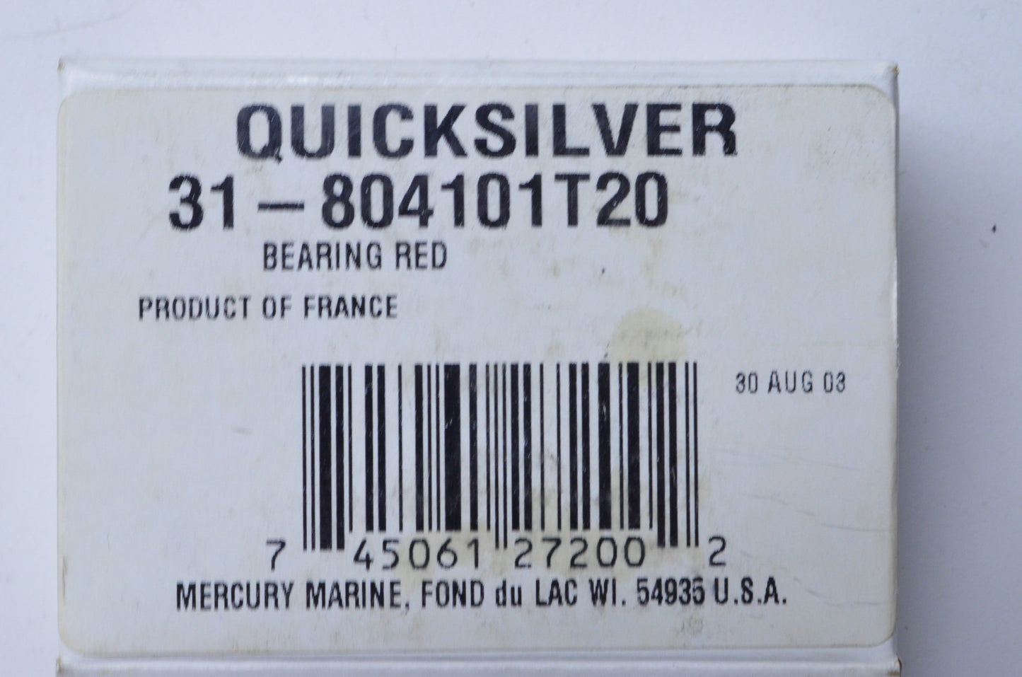 OEM Mercury 31-804101T20 Red Bearing NOS
