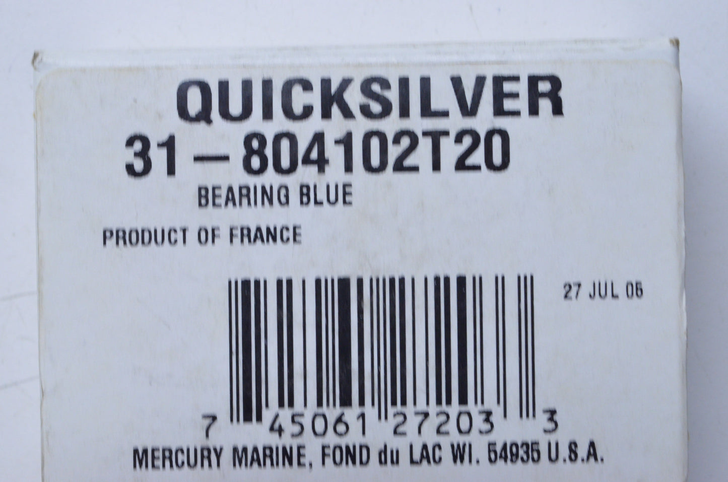 OEM Mercury 31-804102T20 Blue Bearing NOS