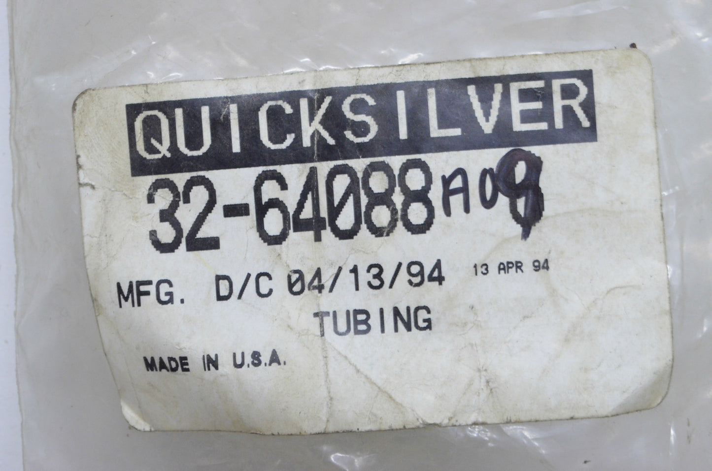 OEM Mercury 32-64088A09 Black Tubing NOS