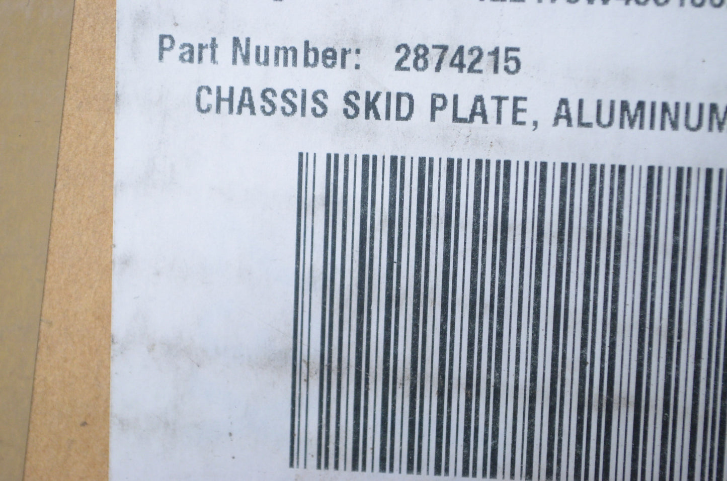 OEM Polaris 2874215 Aluminum Chassis Skid Plate NOS