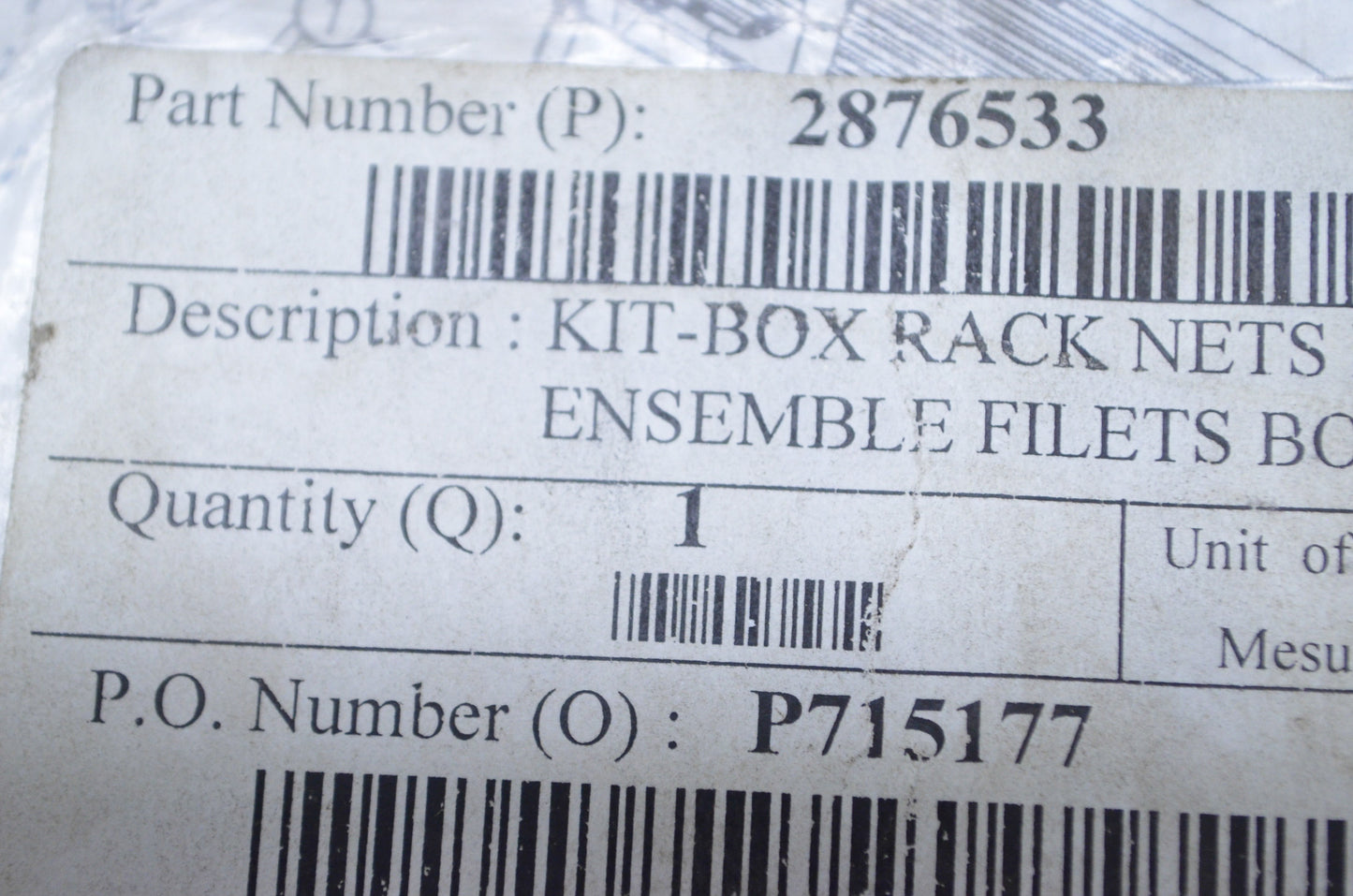 OEM Polaris 2876533 Ranger Extreme Box Rack Cargo Net Kit NOS