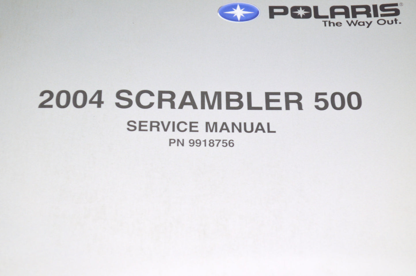 OEM Polaris 9918756 Service Manual 06 Scrambler 500 4X4