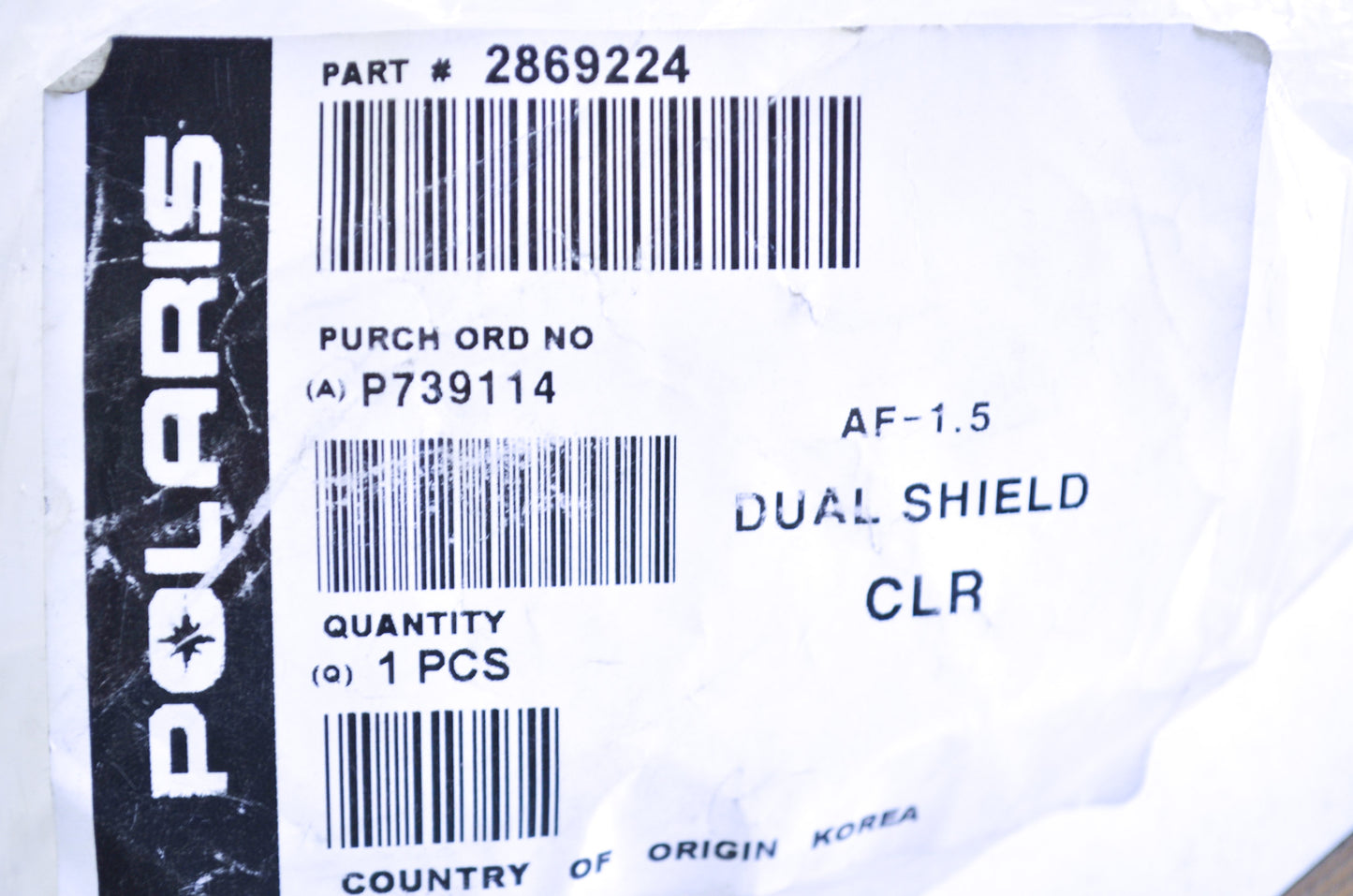 New OEM Polaris AF-1.5 Anti-Fog Scratch Resistant Dual Lens Helmet Shield NOS