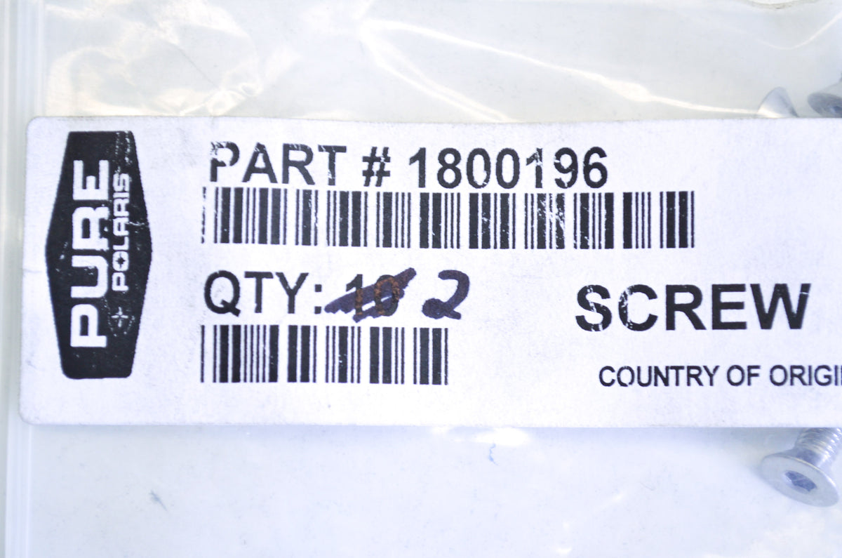 OEM Polaris 1800196 Screw Qty 2 NOS