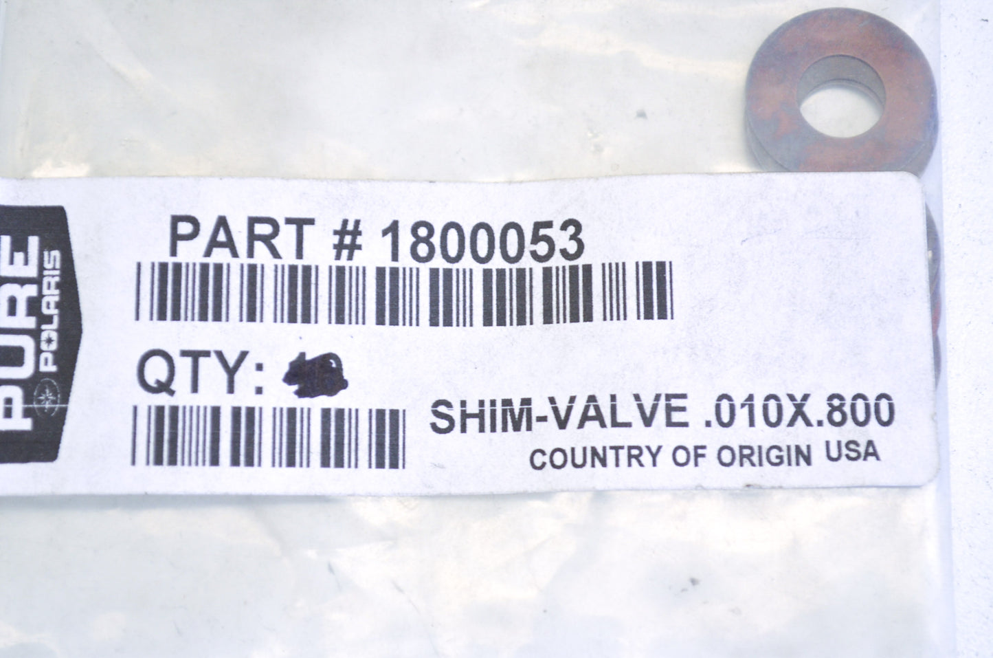 OEM Polaris 1800053 Valve Shim .010X.800 NOS